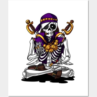 Skeleton Pirate Meditation Posters and Art